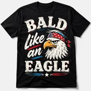 Funny Bald Eagle 4th of July Shirt  Patriotic USA