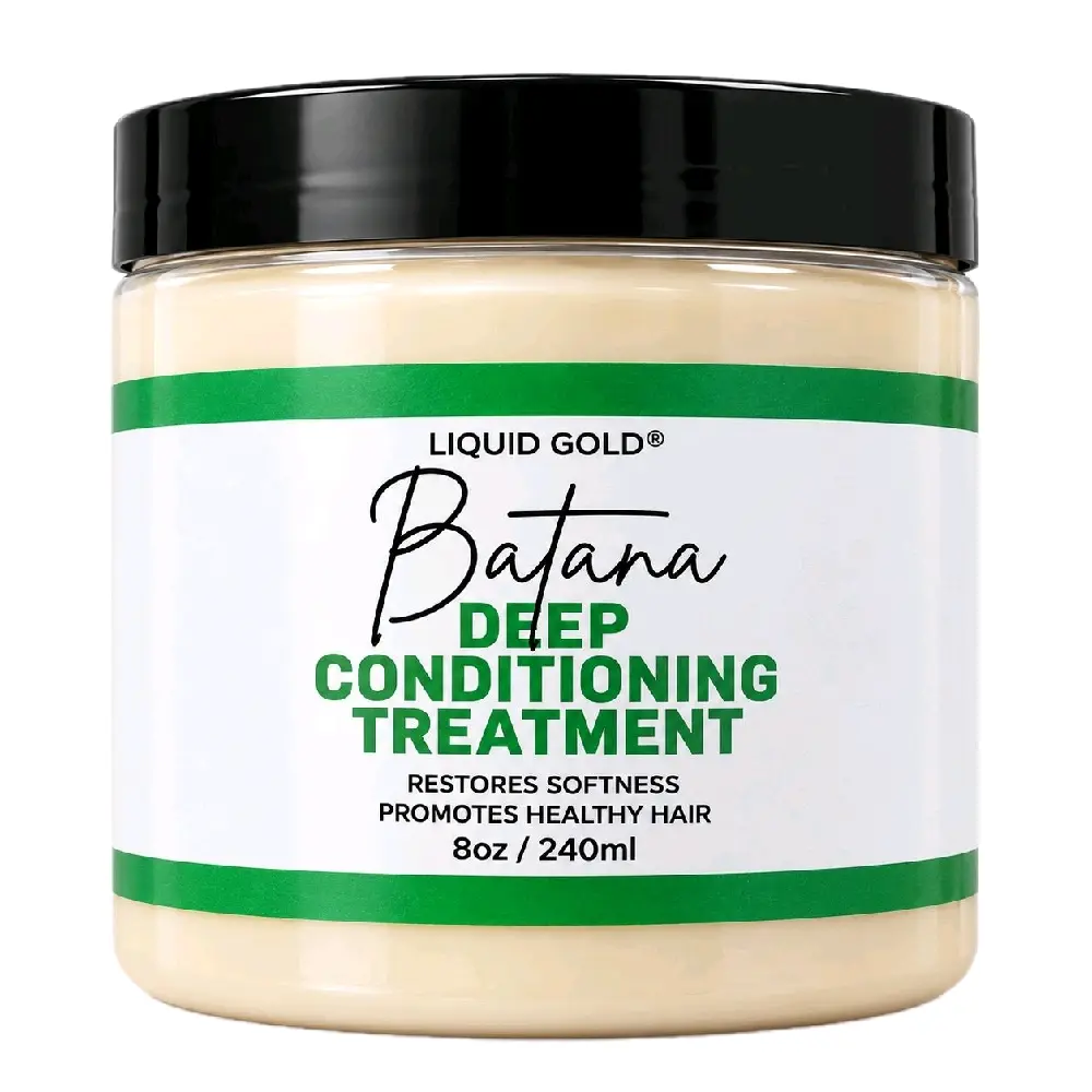Batana Oil  Deep Conditioner Hair Mask Treatment by Liquid Gold   Batana Imported from Honduras. For long healthy hair. Promotes Hair Growth. Hair Care Treatment. 8oz Jar. Nourishing Moisturizing Haircare Peppermint Rosemary Blend