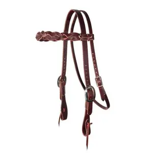 Professional's Choice Infinity Braid 3/4" Browband Headstall - Burgundy