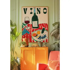 Dinner Party Poster: Vintage Kitchen Wall Art, Poster Print, Canvas Wall Art, Room Decor, Home Wall Decor Art, Wall Art Poster unframed