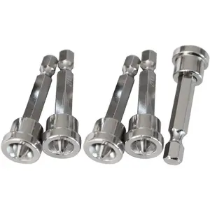5 count Set  Positioning  Bits Drywall Screw Setter PH2 Bits for Plasterboard Screw Hex Shank Positioning Bit Batch  (5pcs 50mm)