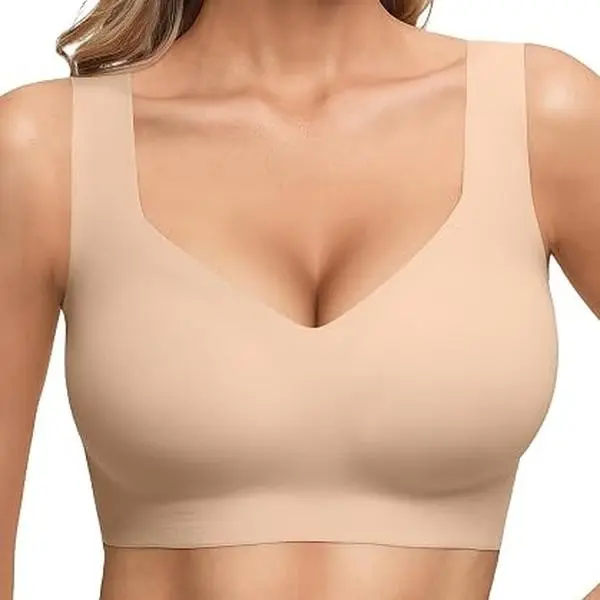 Bras for Women No Underwire Seamless Pullover Bras Wireless Full Coverage T Shirt Bralettes Wide Straps Sleep Everyday Bra