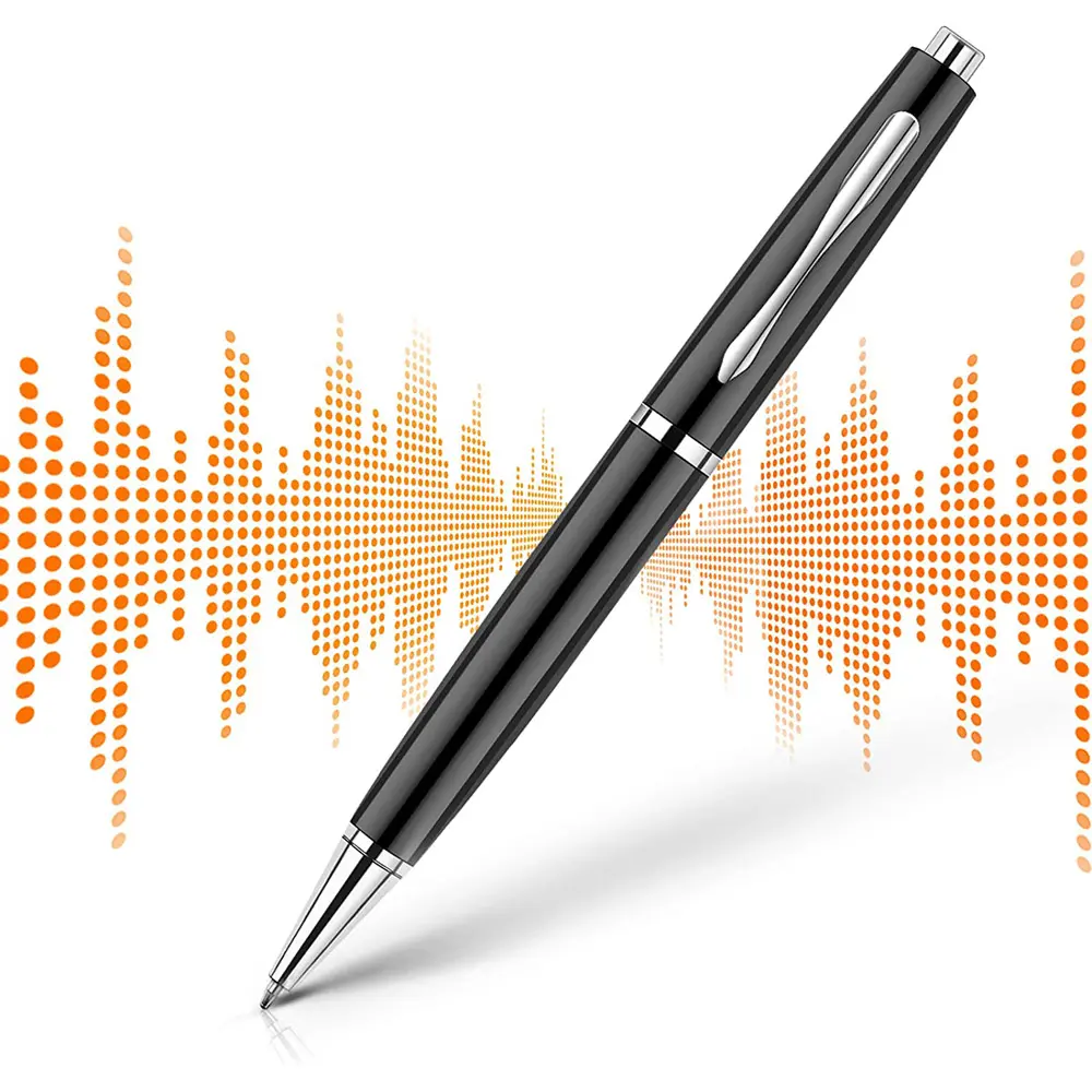 64GB Voice Recorder - Smart Voice Recording Device, Voice Activated, USB Drive, Refillable Ballpoint Pen, Metal Body, Portable Office and Study Tool voice changer device