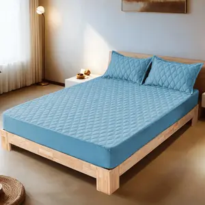 Breathable & Durable Quilted Mattress Cover, Stretches 11" Deep with Elastic Edges, Machine Washable Protection (No Pillowcase & Pillow Core)