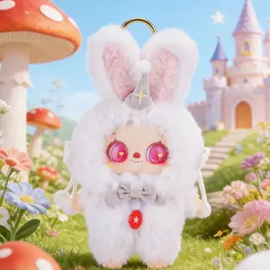 Rumilife-PIPIZ1 Fluffy Crit Squad Bunny Plush Doll - Soft Furry Collectible Stuffed Animal Toy