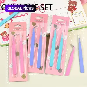 Mini Tweezers Set, 2 Counts/set Multifunctional Mini Tweezers, DIY Scrapbooking Tool, Creative Tweezers for Home, School and Office #GLOBAL PICKS