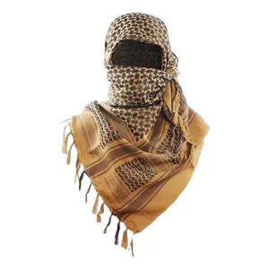 Shemagh Coyote Brown 100% Cotton Keffiyeh Scard Wrap Men and Women