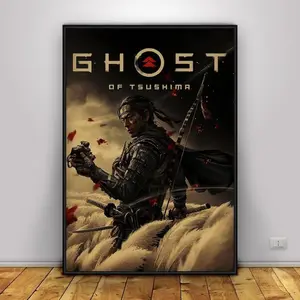 Ghost of Tsushima Poster, Jin Sakai Wall Art, Home Decor, Kraft Paper Print, Gift Poster, Game Poster (Number 03)