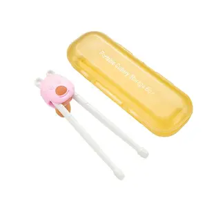 Colorful Toddler Kids Learning Chopsticks, Animal Themed 3 Stage Adjustable Length Utensil Set, Self Feeding Practice & Beginner Training Chopsticks, Easy Hold Birthday Gift Fun Eating Experience for Boys Girls