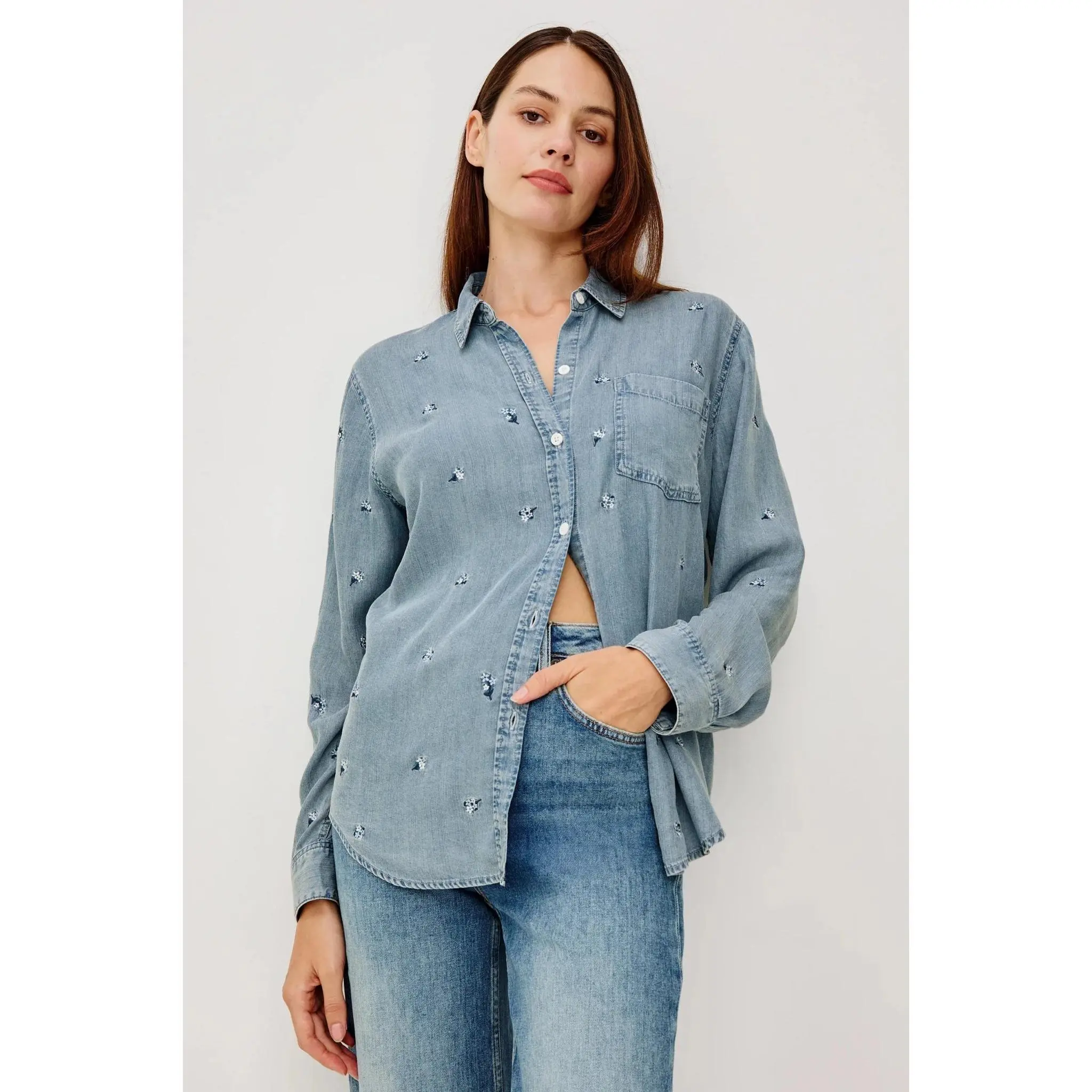 Rails Ingrid Shirt in Blue Blossoms