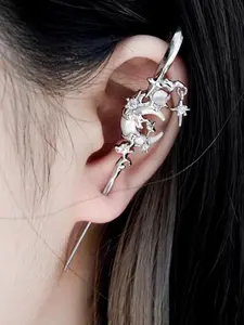Star & Moon Design Earrings, Fashionable Rhinestone Decor Earrings for Women & Girls, Trendy All-match & Exquisite Jewelry for Birthday Gift, Fashionable Jewelry Accessories, Statement Earrings, Stud Earrings Jewelry