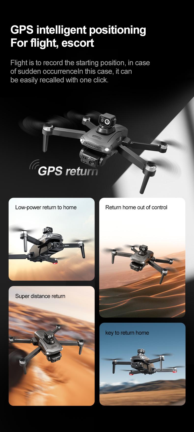 YCMDCGIE 4K ESC Camera Drone with Brushless Motor, Upgraded 4.5-Inch Screen, Foldable Drone, AI Obstacle Avoidance, GPS Smart Return, Gesture Photography, Intelligent Follow, Custom Waypoint Flight, Dual Battery with 50 Minutes Endurance