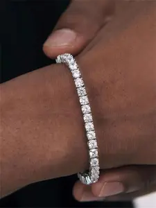 Unisex Rhinestone Fashion Bracelet, Elegant Simple Design, Fashion Jewelry Accessories, Perfect for Daily Wear and Gifts, Men and Women Jewelry