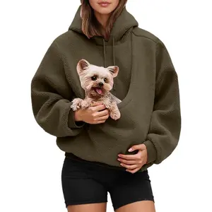 Pet Pouch Hoodies,Oversized Sweatshirt With Pocket Front Carry Pouch For Small And Cats,Puppy Kitten Dogs Holder 0