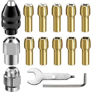 Drill Chuck  Set, 28 Pcs Chuck  Kit(1/32" - 1/8" )Replacement Drill  Bit Chuck Shank Rotary Tool Quick Change