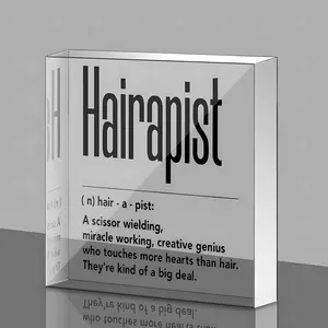 Acrylic Hairdresser Sign, Modern Desktop Decor, Unique Birthday Gift, Ideal Home & Office Decoration for Friends, Colleagues & Boss