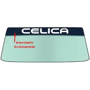 Fits A TOYOTA CELICA Vehicle Custom Windshield Banner Graphic Die Cut Decal - Vinyl Application Tool Included