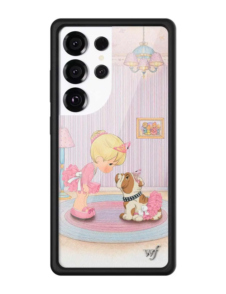 Wildflower Cases Custom Durable Rubber Puppy Phone Case, Precious Moments Ballerina Bulldog Protective Accessory for Samsung Galaxy Devices