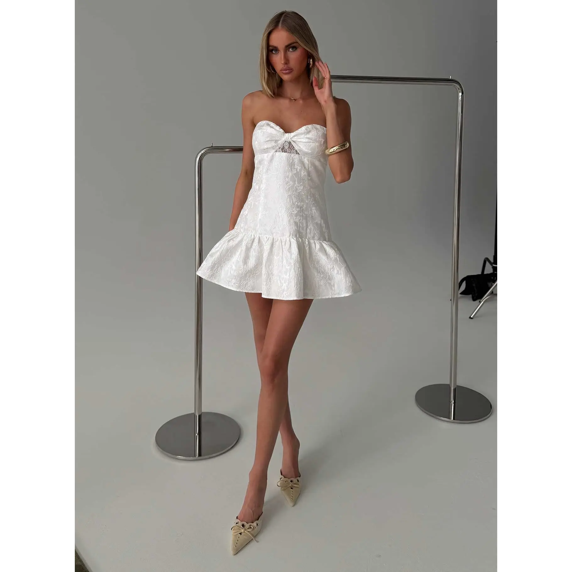 arialena mini dress white princess polly - TikTok Shop