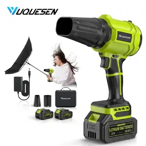 【FathersDayGift】YUQUESEN Cordless Leaf Blower, Handheld Leaf Blower with 2 X 4.0Ah Batteries & Charger, Lightweight Leaf Blowers for Patio Cleaning, Lawn Care, Leaves, Dust - Light Green,#SummerVibes