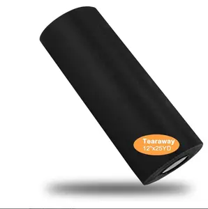 New brothread Black Tear Away Machine Embroidery Stabilizer Backing 12" x 25 Yd roll - Medium Weight 1.8 oz - 2 Options - Tear Away/Cut Away