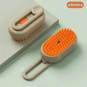 Nuevo Cepillo de Vapor para Perros 3 en 1, Cepillo de Vapor para Perros, Peine Masajeador con Spray, Peine para el Cuidado de Mascotas, Cepillo para Eliminar el Pelo, Suministros para Mascotas