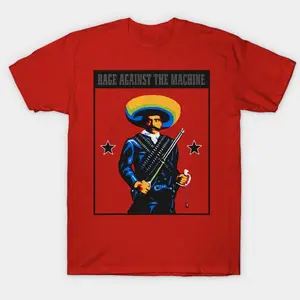 Vintage 2000 Rage Against The Machine Emiliano Zapata Shirt - Men'S Rock Band Music Tee - Y2K Giant Brand Fashion