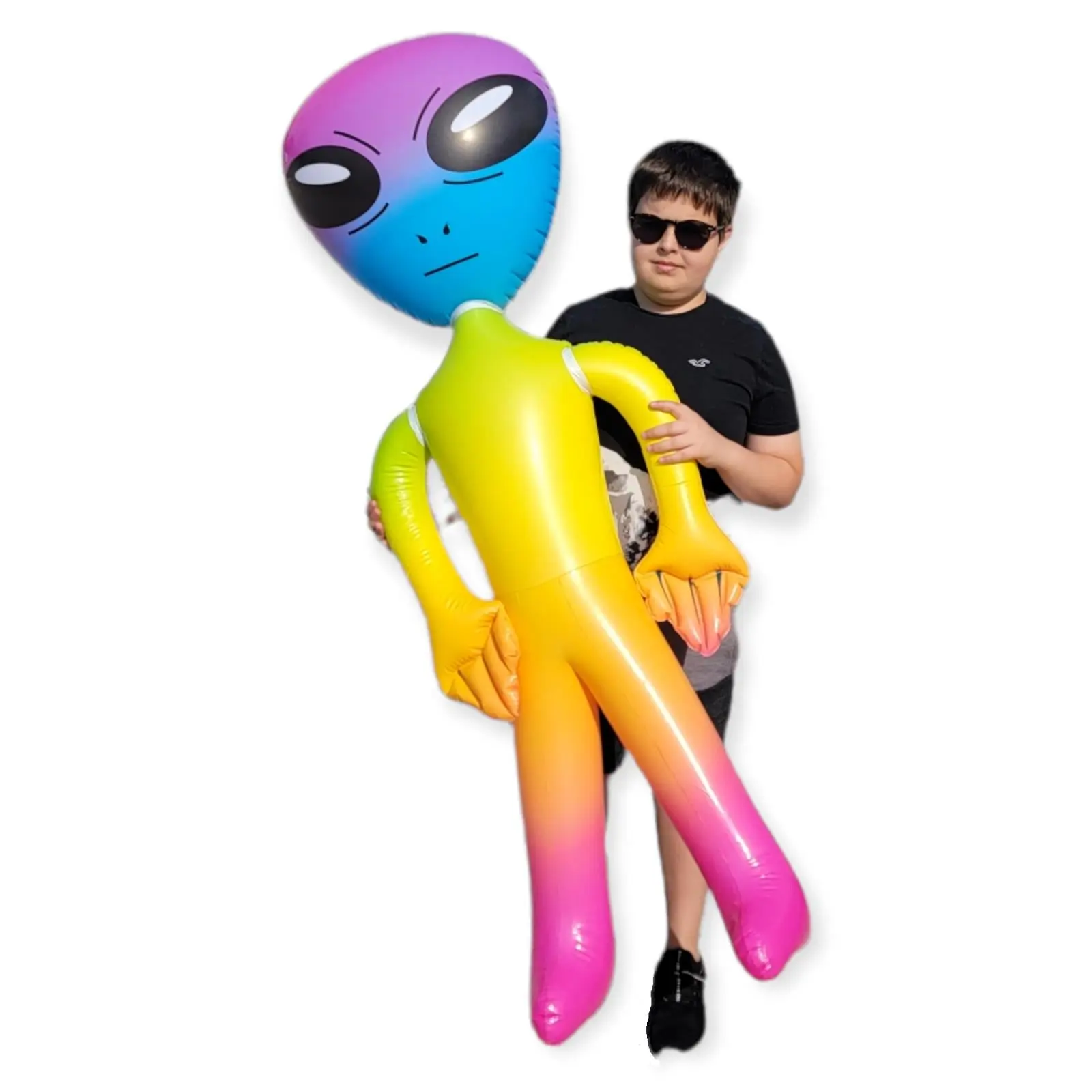 63" Giant Rainbow Alien Inflate Blow Up Inflatable UFO Prop Party Balloon Inflate Decoration