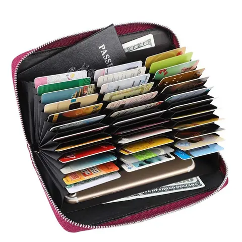 Latest Rfid Women's Multi-Function Wallet, Multiple Card Slots, Large Capacity, Casual Style, Perfect for Holidays, Ideal Gift for Men，Suitable for Thanksgiving, Christmas, Valentine's Day