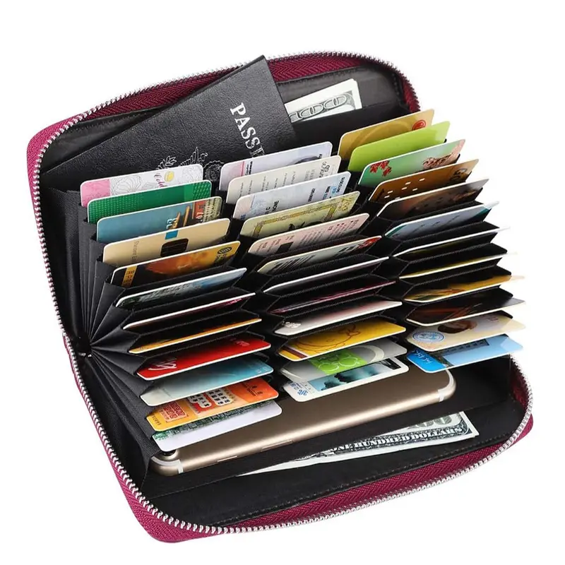 Latest Rfid Women's Multi-Function Wallet, Multiple Card Slots, Large Capacity, Casual Style, Perfect for Holidays, Ideal Gift for Men，Suitable for Thanksgiving, Christmas, Valentine's Day