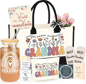 Grandma Gift Box - 8-Item Waterproof Home & Festive Supplies Set, Including a Cup, Ideal Female Grandma Birthday Gift from Grandchildren, Eight Items