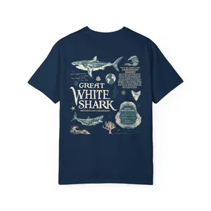 Vintage Great White Shark TShirt | Gift For Sea Animal Lover, Marine/Wildlife Anatomy Biology | Cute Oceancore Ocean Conservation T Shirt