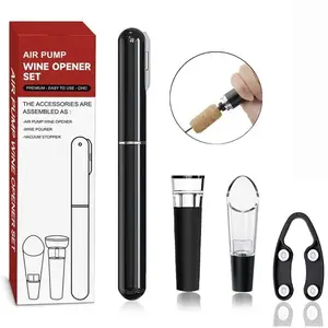 Viral Air Pump Wine Opener Set: Vacuum Stopper & Drip-Free Pourer All-in-One Kit for Home Restaurant & Gifting Perfect Gift for Wine Enthusiasts Hosts tiktok