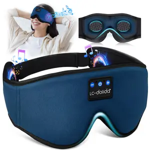 3D Sleep Mask with Bluetooth Headphones Wireless Ultra-Thin Speaker Comfortable for Side Sleepers Perfect for Sleeping, Travel & Relaxation