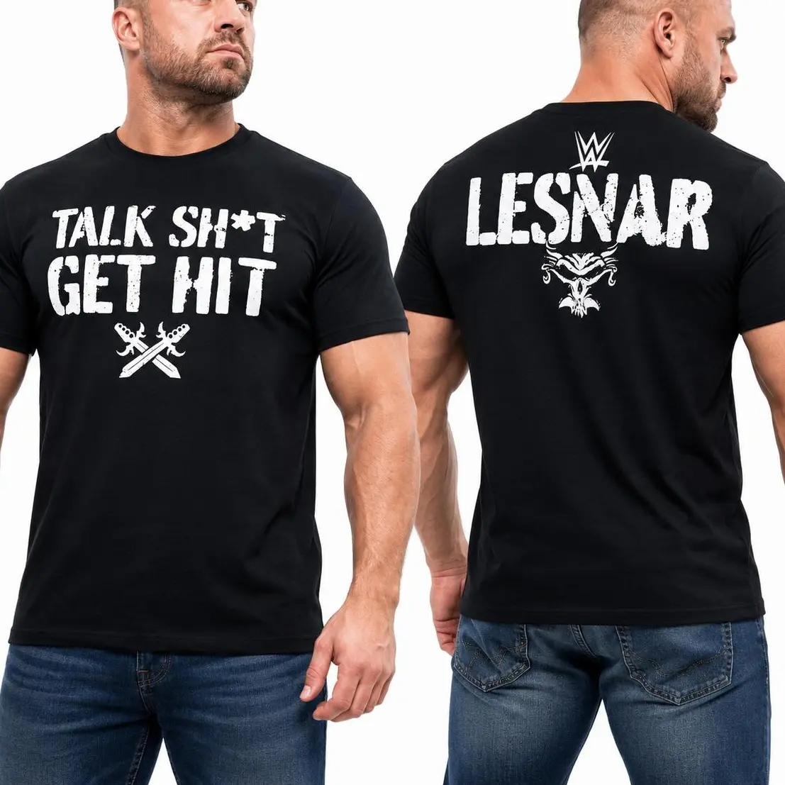 Brock Lesnar Talk Sht Get Hit T-Shirt, Vintage Combat Graphic Tee, Beast Incarnate Inspired Wrestling Shirt, Retro Fan Apparel, Unisex Black T-Shirt