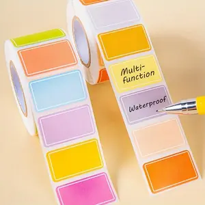 Vibrant 500-Piece Roll Waterproof Color-Coded Index Tabs - Durable, Sticky, and Reusable Self Adhesive Labels for Efficient Organizing, Tagging, and Creating Personalized Name Tags with Ease