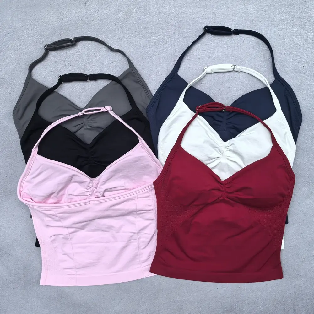 Women's 2-Piece Seamless Shorts Set - Ribbed Strappy Tank Top & Scrunch Butt Shorts for Yoga & Training Workouts | Sizes S, M, L