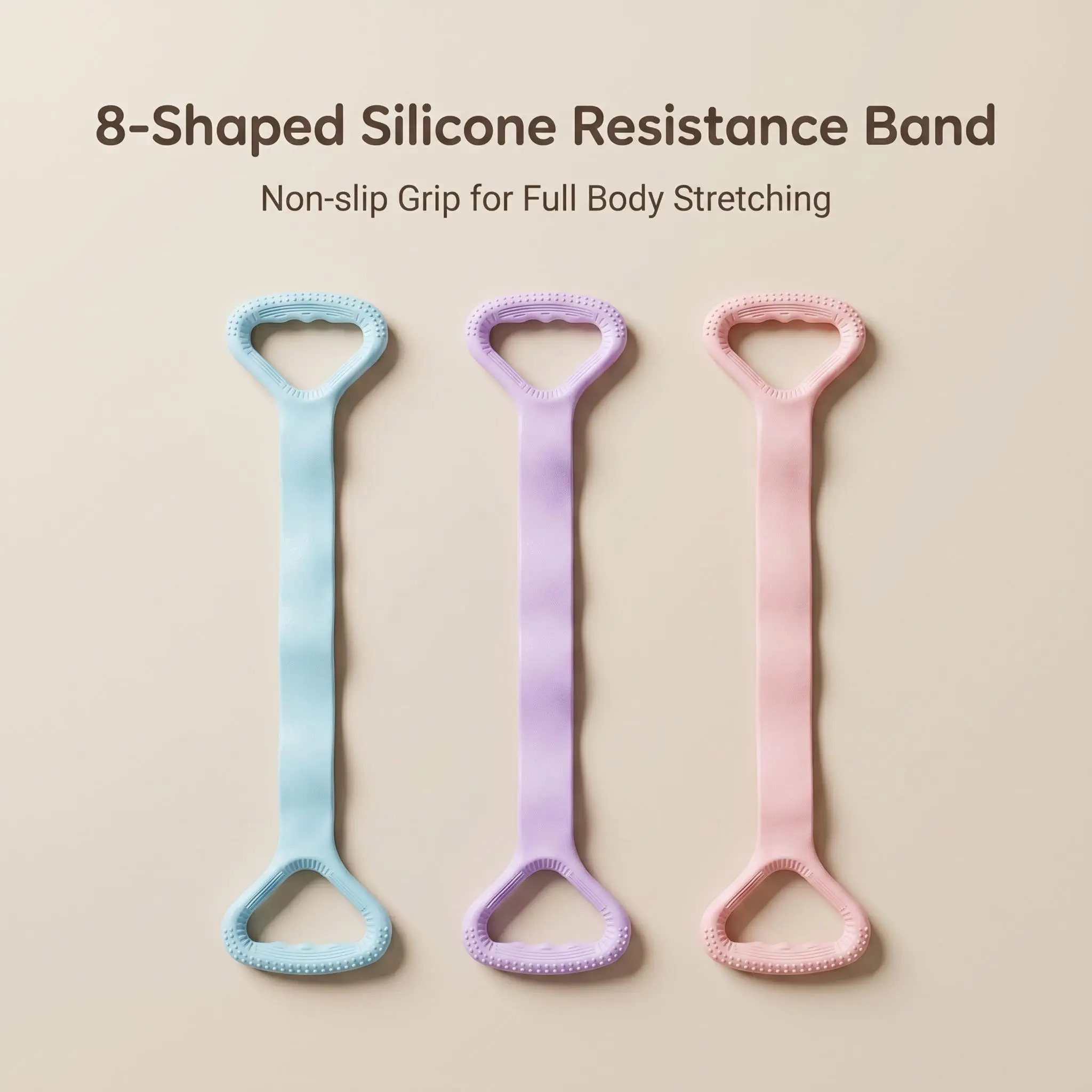 8-Shape Silicone Hand-Pulling Resistance Band, Portable Unisex Fitness Equipment for Home Gym & On-the-Go Resistance Band Workouts, Ideal for Yoga, Resistance Band Workout, Hand-Pulling Resistance Bands