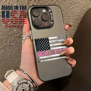 Case for iPhone 15 16 14 Pro Max 13 12 11 XR XS Plus E Girl Dad Pattern Shockproof Silicone PC Back Protective Smartphone Cover Cellphone Protective