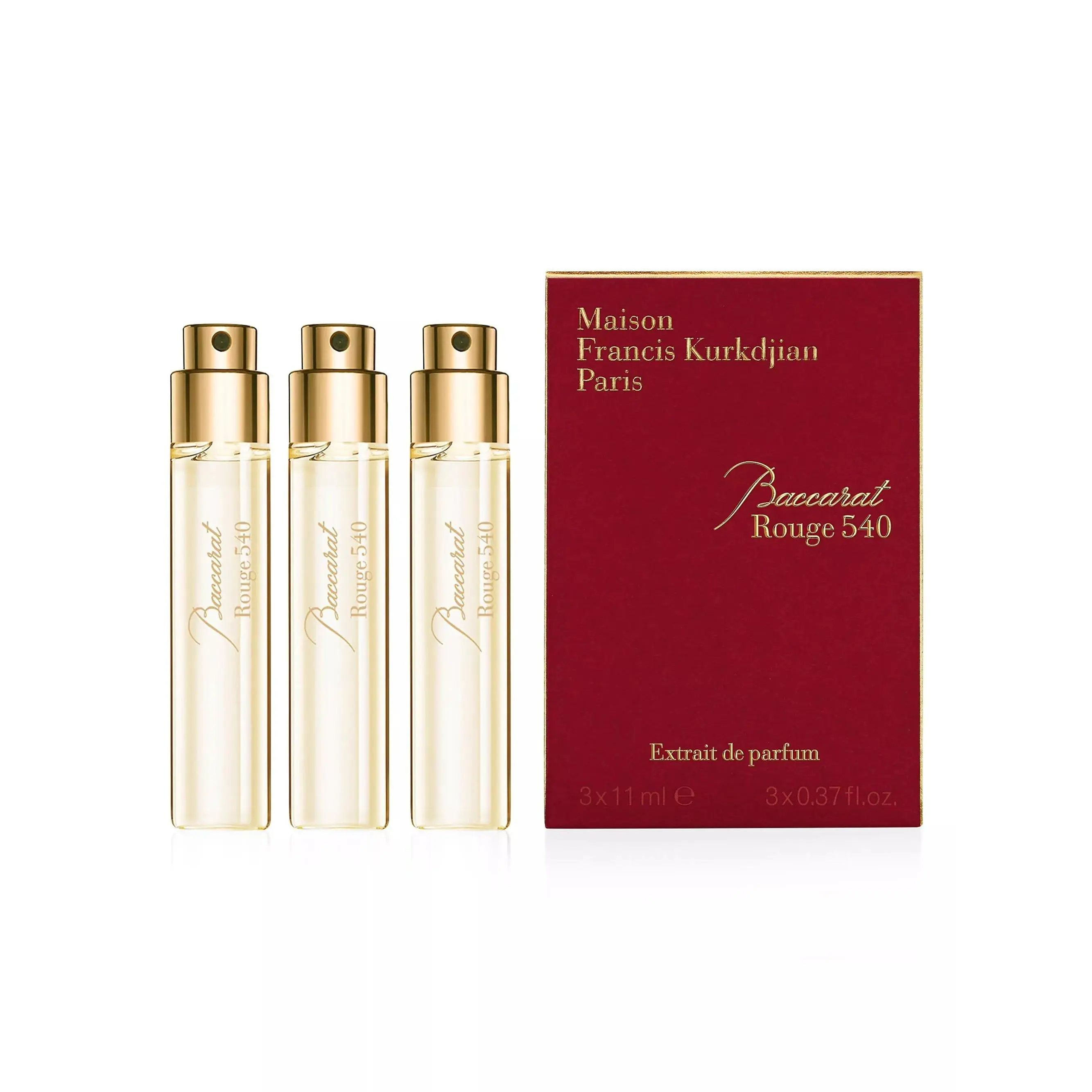 Maison Francis Kurkdjian Unisex 3 x .37 Ounce Baccarat Rouge 540 Extrait Extrait De Parfum