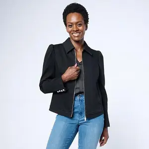 G by Giuliana G5 Stretch Denim Cropped Jacket