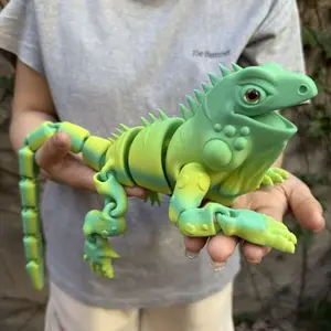 3D Printed Lizard Figurine, Home Decor Ornament with Realistic Eyes, Moveable Joints, Articulating Animal Figurines, Perfect for Any Occasion, Party, Birthday Gift