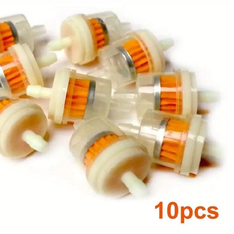 New 10pcs Universal Replacement Gasoline Gas Fuel Gasoline Oil Filter For Scooter Motorcycle Moped Scooter Dirt Bike ATV Fuel Filter
