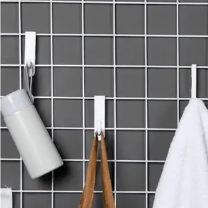 2pcs Multi-functional grid panel hooks for displaying artwork, photos, etc. Mesh piece nail free hook chicken wire shelf wall display hook- Easy to install and replace, perfect home organizer, multi-functional grid panel display hooks, home organizer