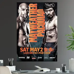 Floyd Mayweather Jr. Vs Manny Pacquiao Pacman Battle for Greatness Welterweight Bout Championship Title Fight Poster 307