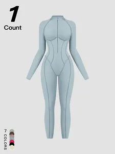 Viral Tiktok Trend Sleeveless Athletic Bodysuit, Bbuttery Soft Tummy Control Butt Lifting One Piece Jumpsuit, Casual Slim-Fitting Below the Knee