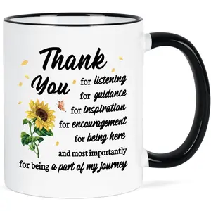 Modwnfy Thank You Gifts for Mugs, Thank Gifts Mugs for Men Women Teacher Coworker Friends, Christmas Birthday Gifts, White 11 fl oz Coffee Mug Ceramic Mugs Tea Cup