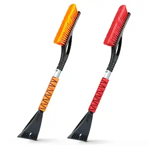 Car Snow Brush and Ice Scraper 27" (2 Pack) | EcoNour Snow Scraper, Easy Storage