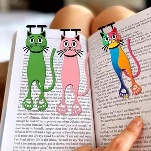 3pcs 2D Acrylic Cat Bookmarks, Creative Hollow Cat Bookmarks, Durable Colorful Cat Page Markers, Kitten Bookmarks, Hanging Bookmarks, Suitable For Readers And Cat Lovers, Office And Study Dual Use, Interesting Bookmarks, Book Accessories