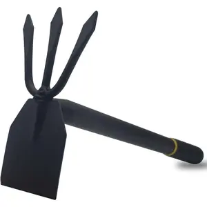 Garden Hoe and Cultivator, Long Heavy Duty Hand Hoe with Tiller, 2 Section Handle, Carbon Steel , Cultivator Hoe Garden Tools for Loosening Soil, Digging